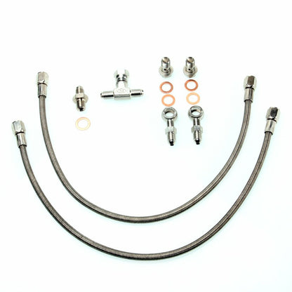 Fits GT-R RB26DETT Garrett GT25R GT28R GT2530 Ball Bearing Oil Feed Line Kit
