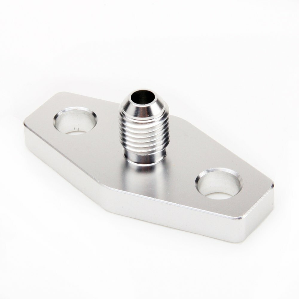 TRITDT Fits Garrett T3/T4R B.B. Oil Feed Flange Kit to 4AN w/ Restrictor 1.0mm