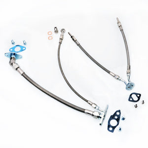 TRITDT Fits 1JZ GTE w/ Stock TOYOTA CT15B Turbo Oil and Water Line Kit
