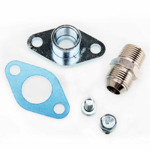 TRITDT Turbo Oil Return Flange Kit 10AN to Straight for TOYOTA 1JZ-GTE 2JZ-GTE