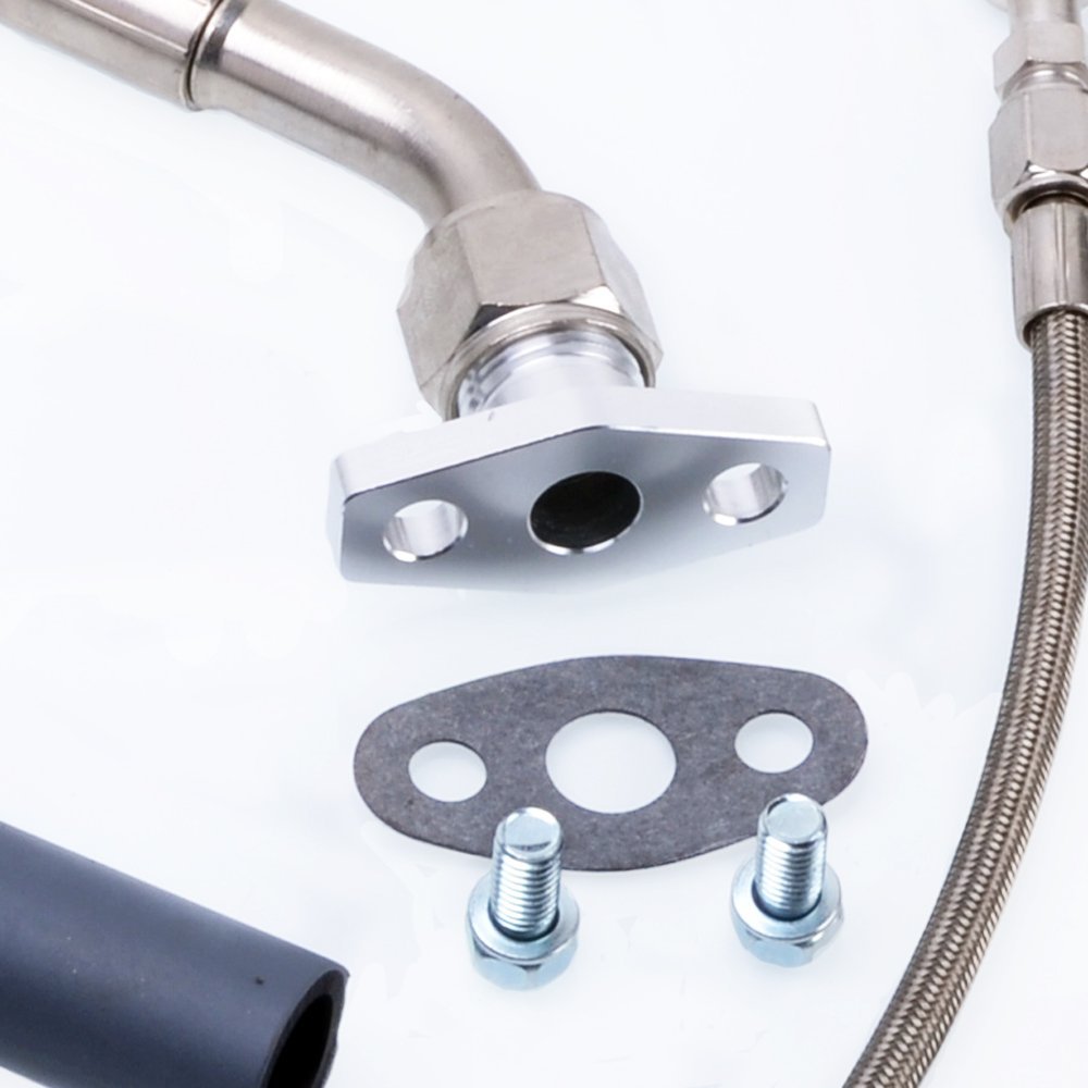 TRITDT Fits Nissan RB25DET RB30 w/ GT3076R GT3582R GT3540 Oil and Water Line Kit