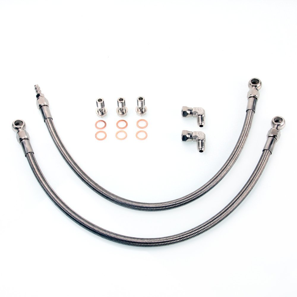 TRITDT Fits NISSAN RB25DET Garrett BB GT3076R Turbo Water Line Kit
