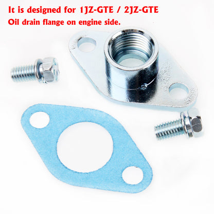TRITDT Turbo Oil Return Flange Kit for TOYOTA 2JZ-GTE Block Side