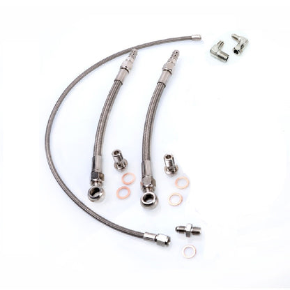 TRITDT Oil Feed and Water Line Kit 6AN for 4G63T DSM 1G 2G Eclipse w/ MHI TD05H