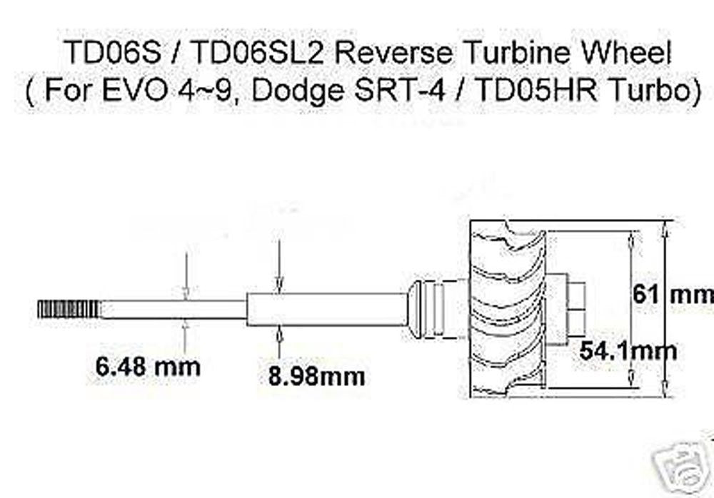TRITDT Turbo Turbine Wheel + Housing Fit Mitsubishi EVO 9 TD06SL2R Upgrade