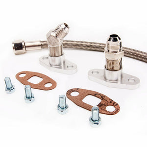 TRITDT Turbo Oil Drain Line Kit 8AN 35cm for KKK Blitz K26 K27