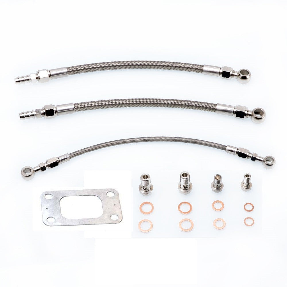 Fits Mitsubishi 4G63T EVO 4~9 w/ Garrett GT3076R GT3071 Oil and Water Line Kit