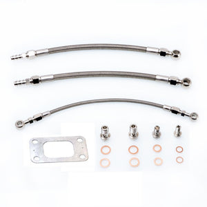 Fits Mitsubishi 4G63T EVO 4~9 w/ Garrett GT3076R GT3071 Oil and Water Line Kit