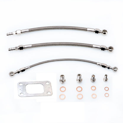 Fits Mitsubishi 4G63T EVO 4~9 w/ Garrett GT3076R GT3071 Oil and Water Line Kit