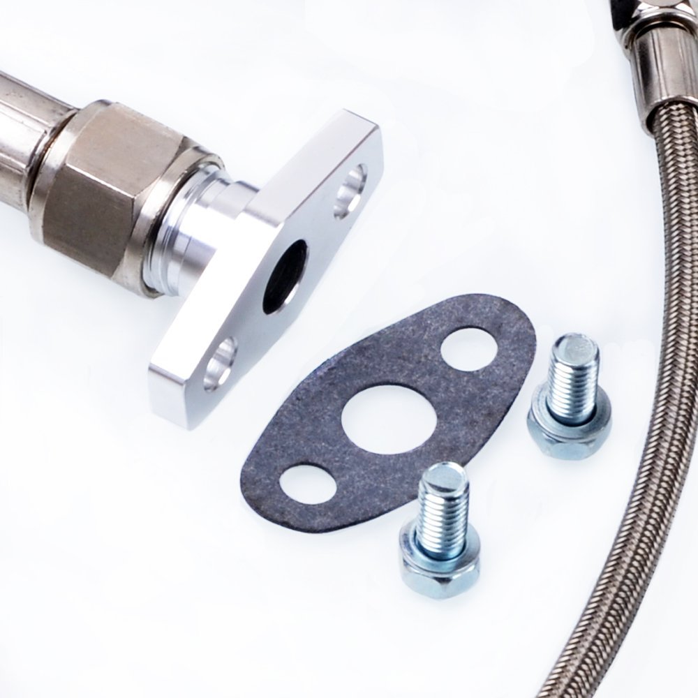 Fits RB20DET RB25DET w/ GT3076R GT3582R B.B. Top Mount Oil and Water Line Kit