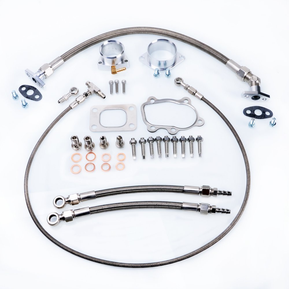 TRITDT Fits Skyline R30 DR30 FJ20ET w/ Garrett GT2860RS Oil and Water Line Kit