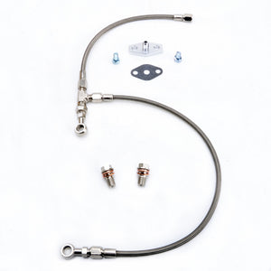 Fits SUBARU 02~06 WRX / 04~14 STI w/ T3 T04B T04E AVCS/Turbo Oil Feed Line Kit