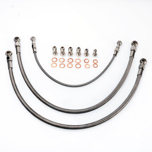 Fits SR20DET S14 S15 Garrett B.B. GT28R Turbo Oil & Water Line Kit 6AN Top Mount
