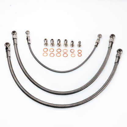 Fits SR20DET S14 S15 Garrett B.B. GT28R Turbo Oil & Water Line Kit 6AN Top Mount